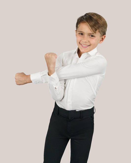 Boy's Long Sleeve Stretch Non-Iron Shirt