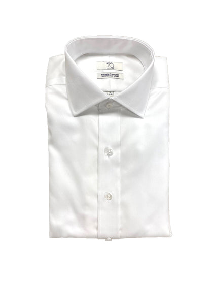 Men's Purple Label White Twill Non-Iron Button Cuff Shirt - With pocket