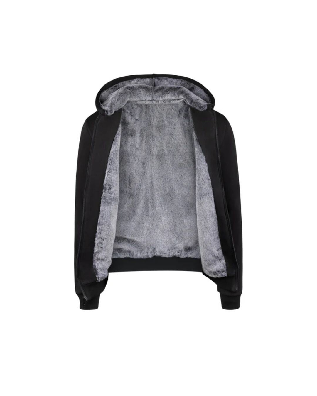 T.O. Collection Kid's Dulce Black X Style Hoodie with thumb hole - Grey Fur