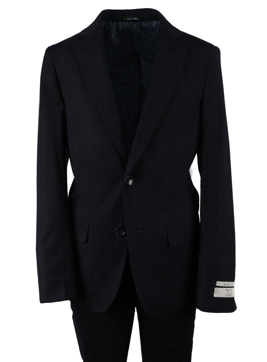 T.O. Boy's Fashion Suit - Pinstripe Midnight Navy