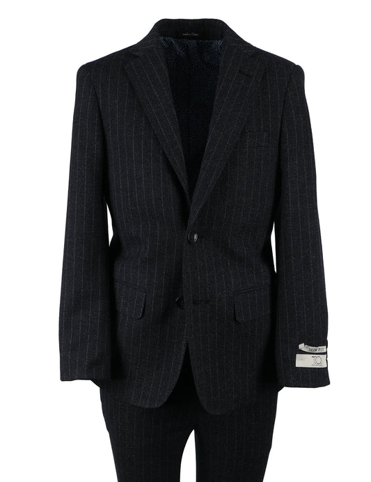 T.O. Boy's Fashion Suit - Subtle Plaid Navy