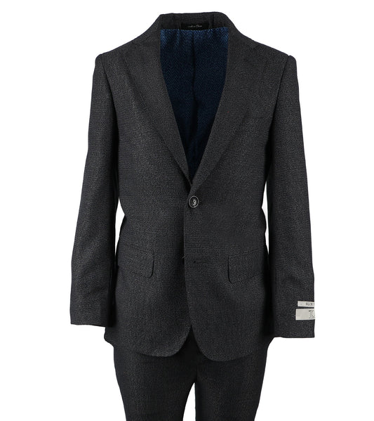 T.O. Boy's Fashion Suit - Birdseye Navy