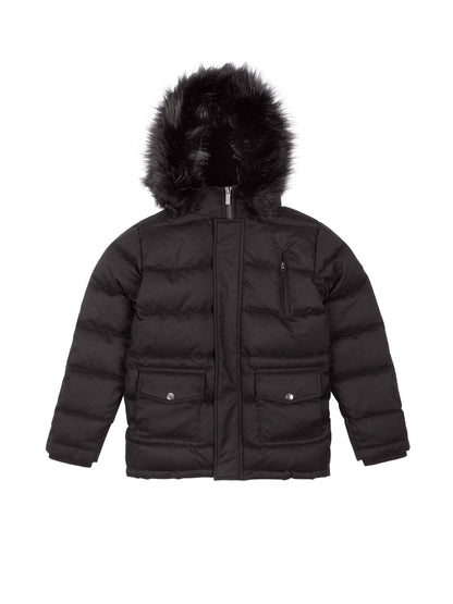 Boy's T.O. Collection Puffer Coat - Black