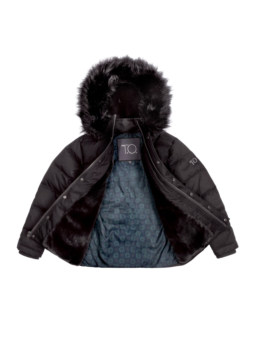 Boy's T.O. Collection Puffer Coat - Black