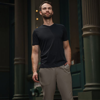 T.O. Men's Slim Jogger Pants - Beige