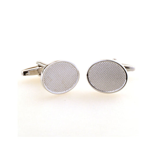 T.O. Collection - Rounded Silver Cufflinks
